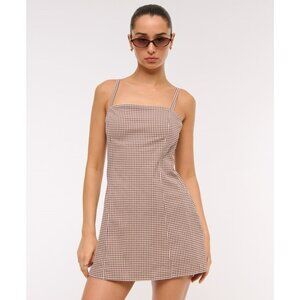 NWT Brown Gingham A&F Bra-Free Everyday Skort | Brown & White Romper
